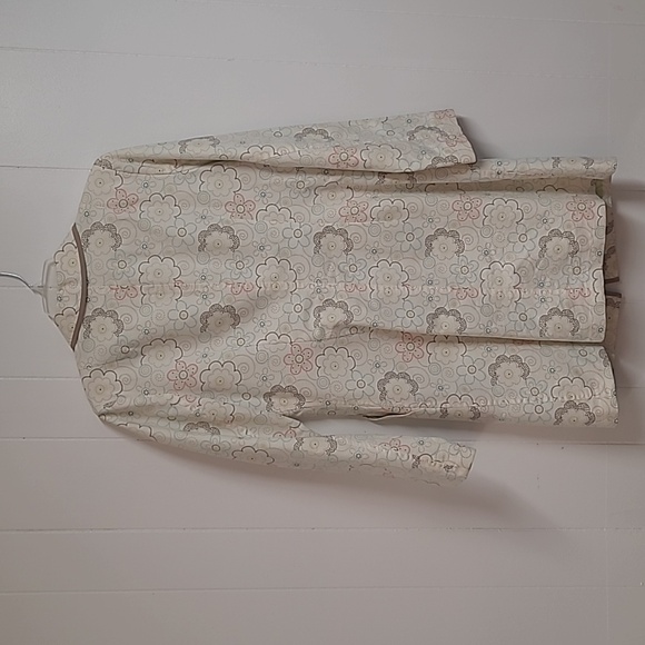 Janeville Trench Coat with Flower Buttons Retro Look - Picture 6 of 16